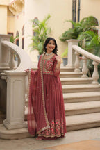 Peach Premium Designer Ready-to-Wear Top-Sharara-Dupatta Collection