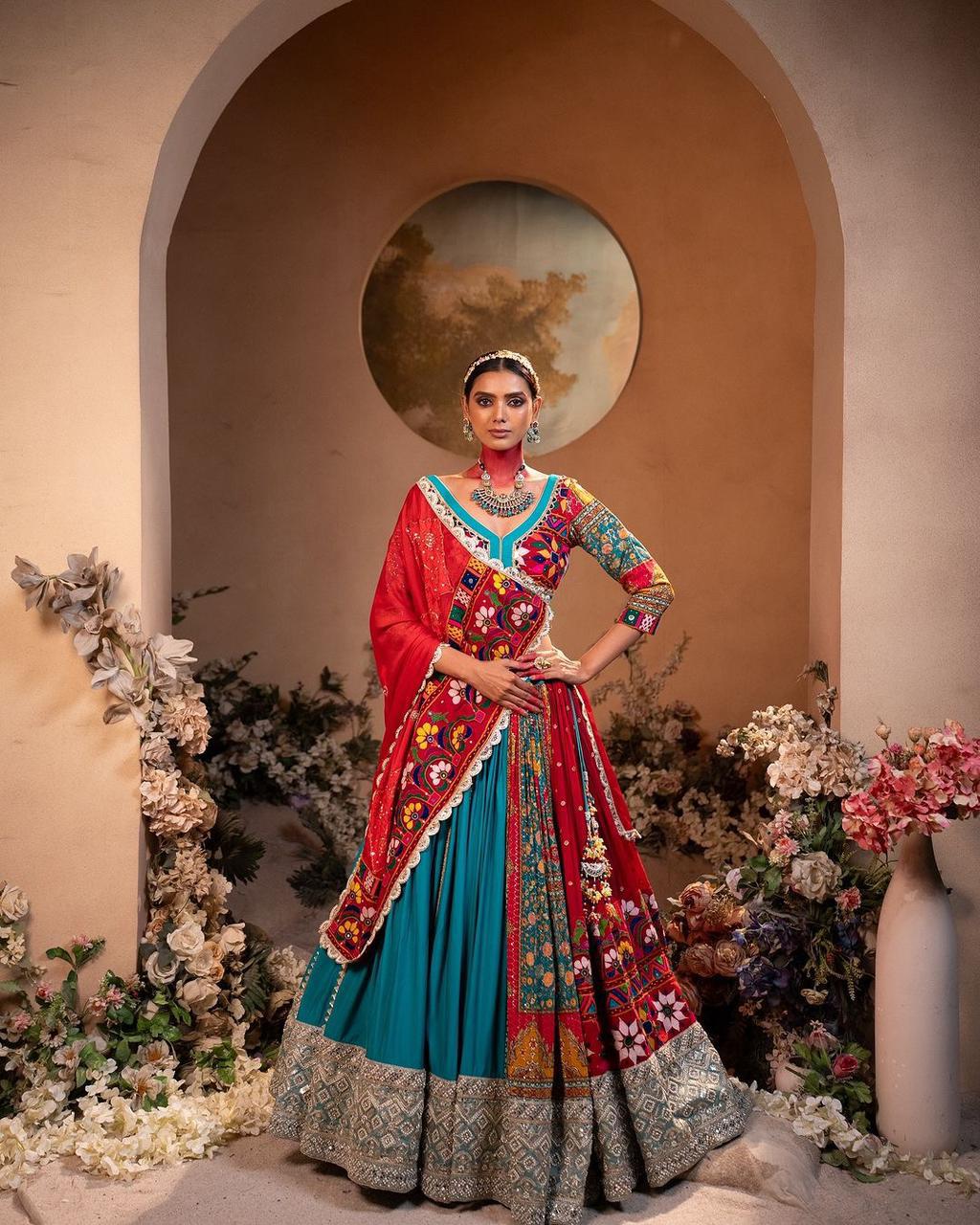 Muslin Cotton Chaniya Choli | Fancy Digital with Real Mirror Work for Traditional Wear