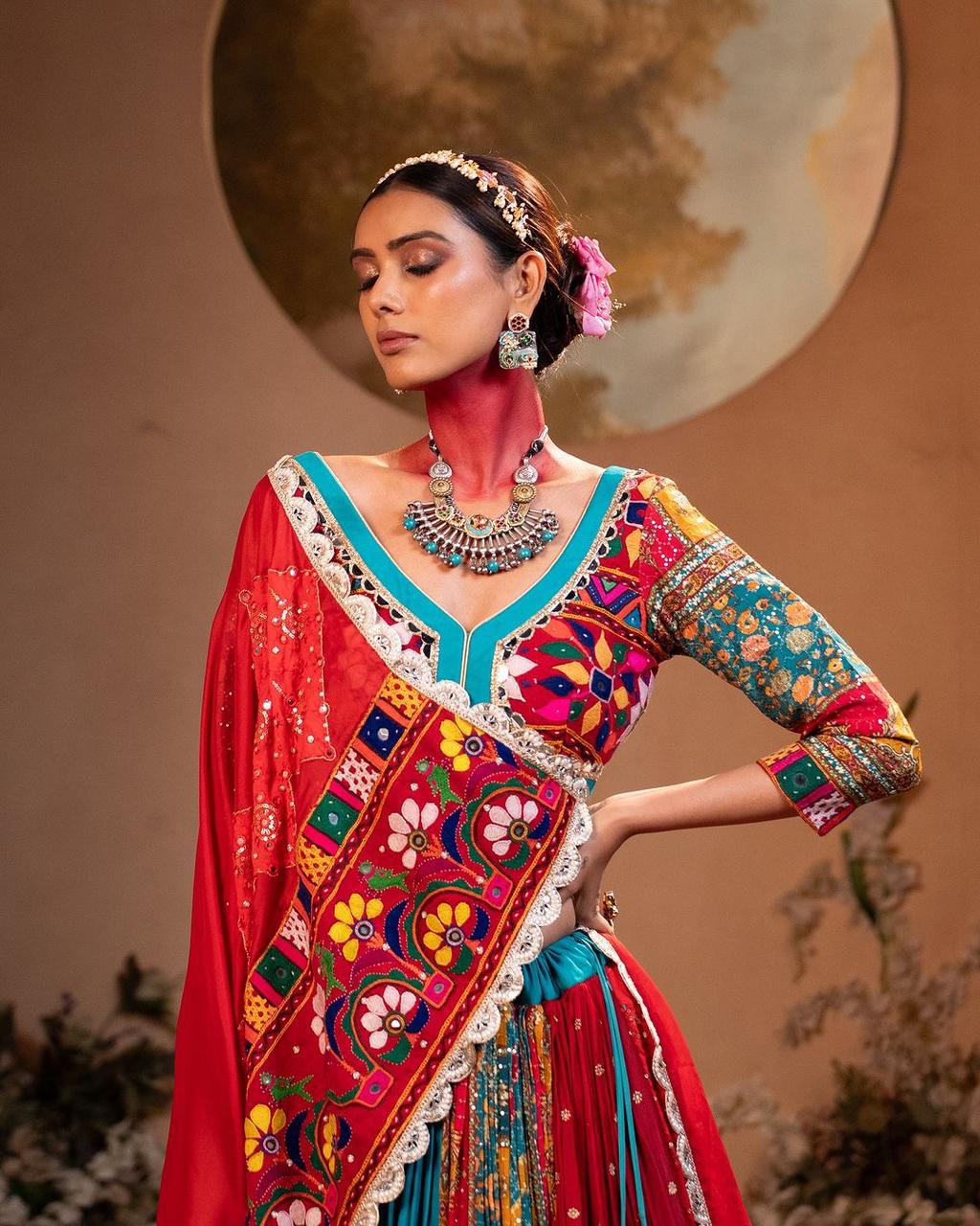 Muslin Cotton Chaniya Choli | Fancy Digital with Real Mirror Work for Traditional Wear