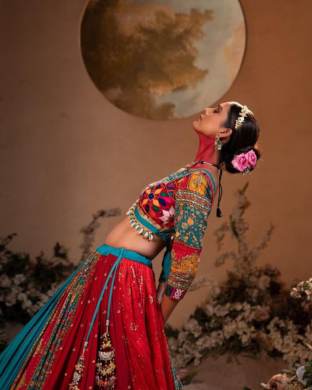 Muslin Cotton Chaniya Choli | Fancy Digital with Real Mirror Work for Traditional Wear