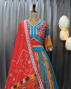 Muslin Cotton Chaniya Choli | Fancy Digital with Real Mirror Work for Traditional Wear