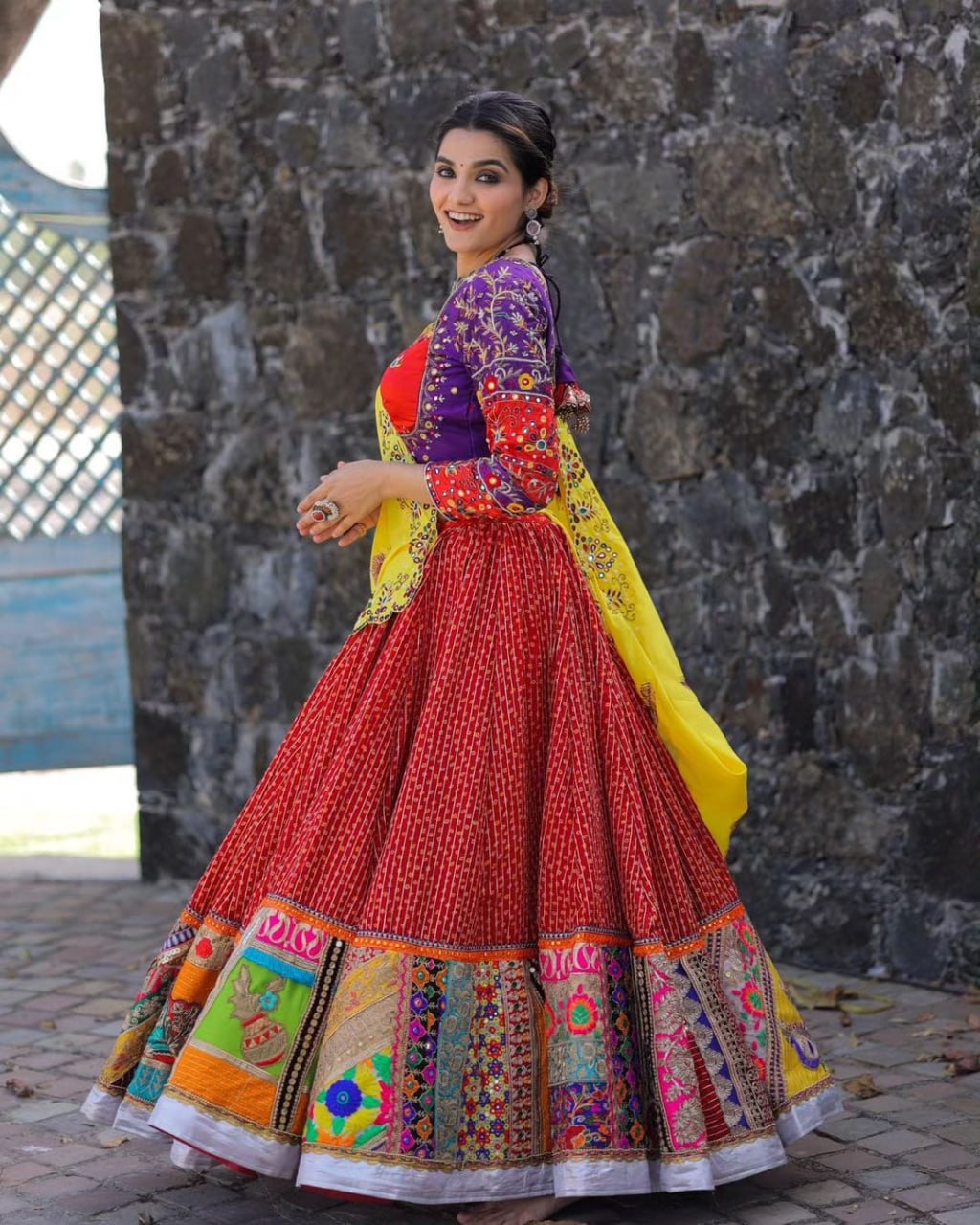 Soft Butter Silk Chaniya Choli | Fancy Digital with Real Mirror Work for Traditional Wear