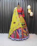 Soft Butter Silk Chaniya Choli | Fancy Digital with Real Mirror Work for Traditional Wear