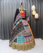 Muslin Cotton Chaniya Choli | Fancy Digital with Real Mirror Work for Traditional Wear