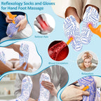 Reflexology Socks with Trigger‑Point Massage Tool – Foot Pain Relief Socks with Acupressure Chart for Sole, Instep & Ankle – Women’s Therapeutic Foot Massager