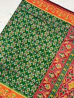 Tealish Green Pure Look Without Figure Patola Saree K3