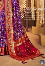 Purple Soft Dola Silk Paithani Patola Saree SBS5