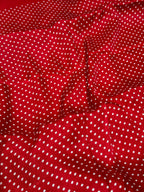 Red Ajrakh Hand Block Modal Silk Saree With Fancy Ajrakh Pallu