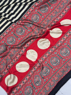 Ajrakh Modal Silk Saree