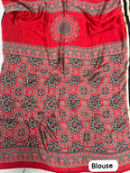 Ajrakh Modal Silk Saree