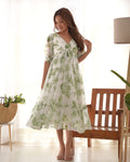 Baby Green Color Georgette Floral Printed Tunic