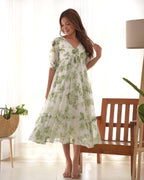 Baby Green Color Georgette Floral Printed Tunic