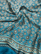 Rama Ajrakh Printed Soft Modal Silk Natural Print Saree P1