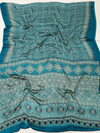 Rama Ajrakh Printed Soft Modal Silk Natural Print Saree P1