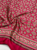 Rani Ajrakh Printed Soft Modal Silk Natural Print Saree P1