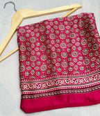 Rani Ajrakh Printed Soft Modal Silk Natural Print Saree P1