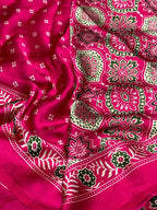 Rani Ajrakh Printed Soft Modal Silk Natural Print Saree P2