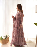 Pure Soft Fox Georgette Print Fabric Fully Flair Anarkali Salwar Suit