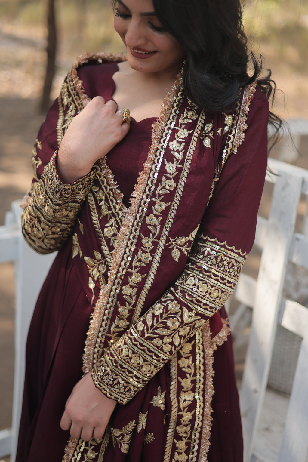 Embroidered Anarkali Suit with Dupatta – Wedding Collection