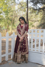 Embroidered Anarkali Suit with Dupatta – Wedding Collection