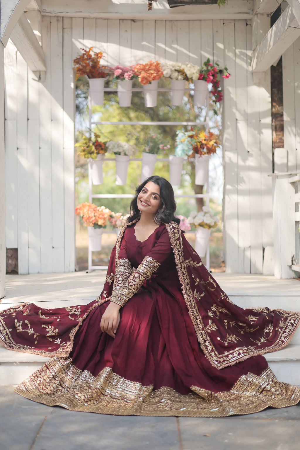 Embroidered Anarkali Suit with Dupatta – Wedding Collection