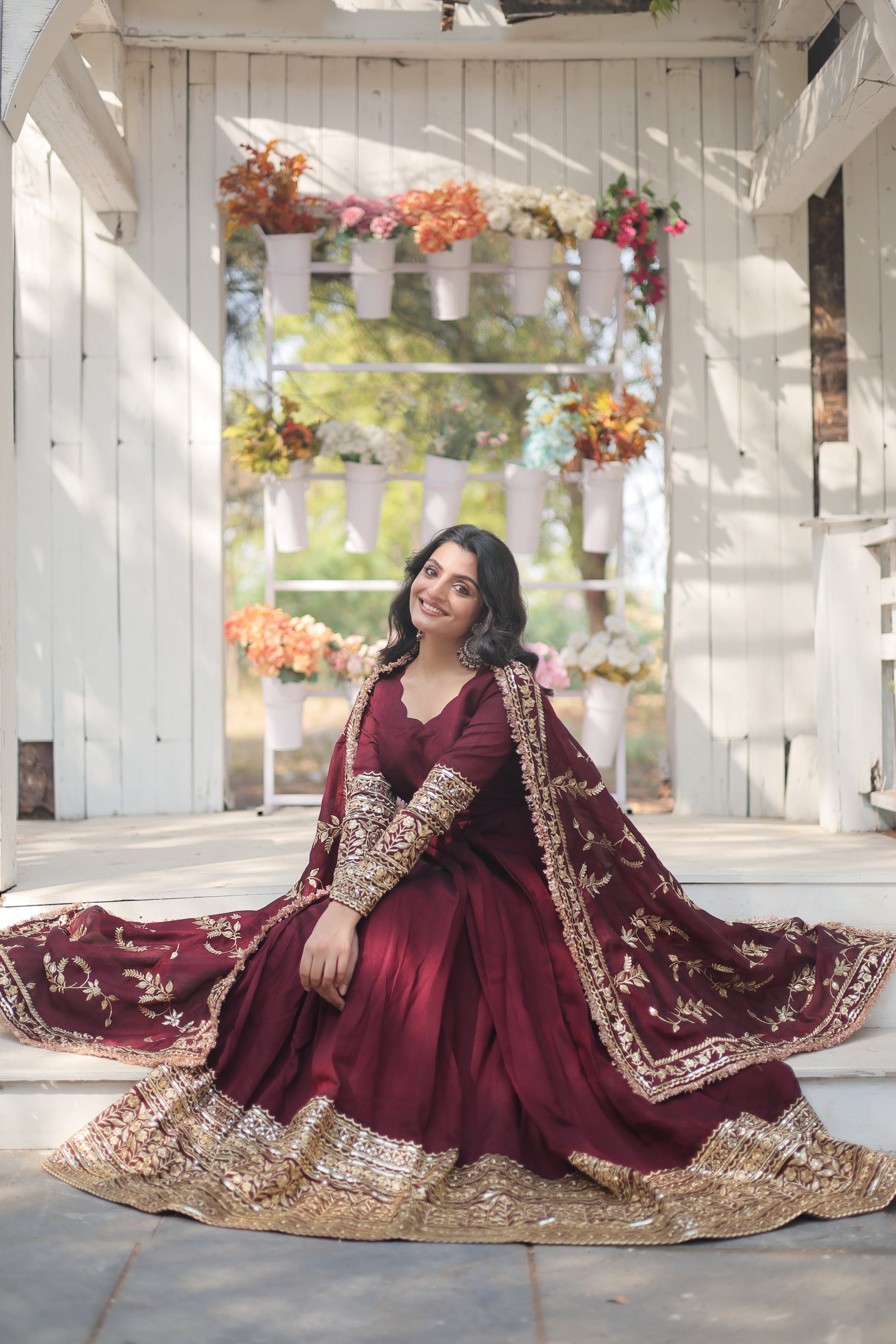 Embroidered Anarkali Suit with Dupatta – Wedding Collection