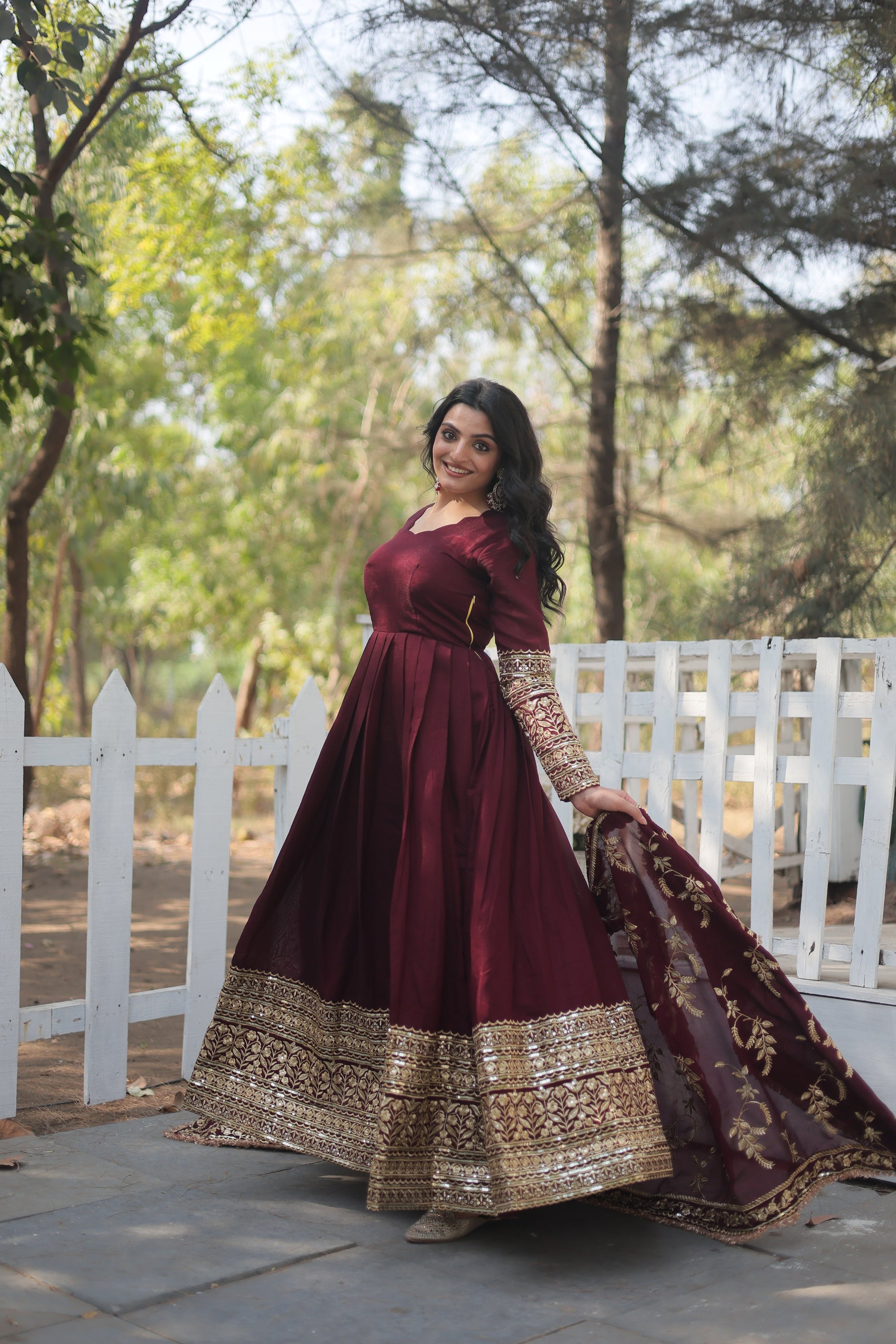Embroidered Anarkali Suit with Dupatta – Wedding Collection