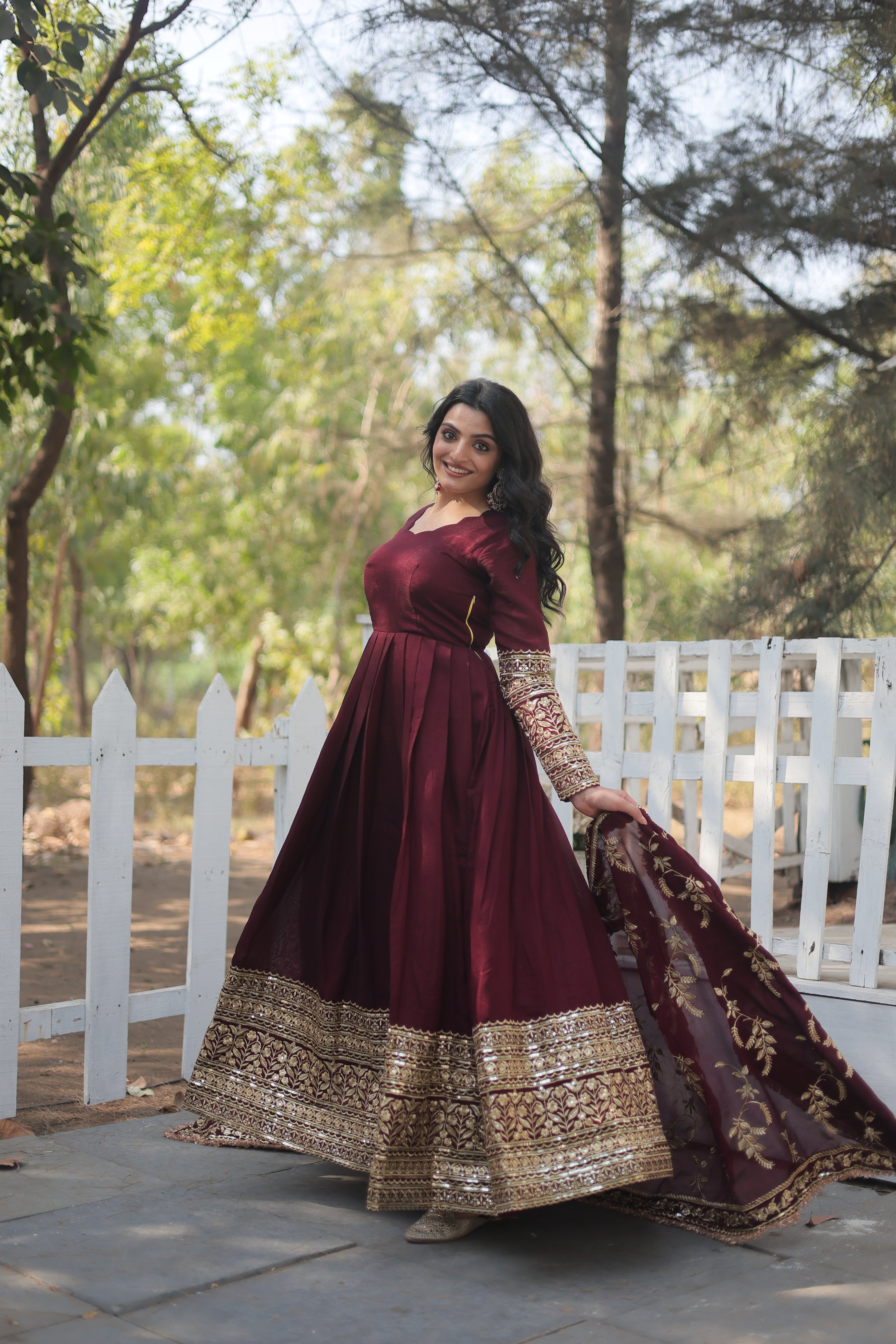 Embroidered Anarkali Suit with Dupatta – Wedding Collection