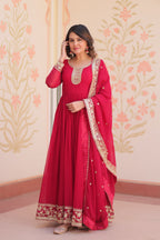 Women Rani Embellished Anarkali Dress Designer Gown for Women | Evening Gown