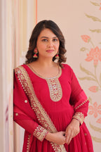 Women Rani Embellished Anarkali Dress Designer Gown for Women | Evening Gown