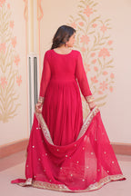 Women Rani Embellished Anarkali Dress Designer Gown for Women | Evening Gown
