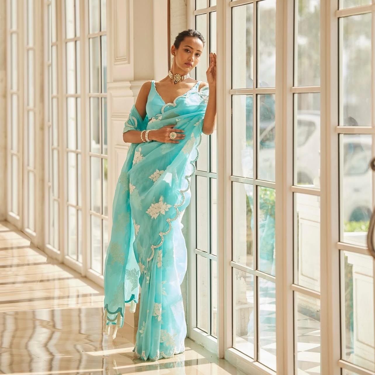 Fabulous Zimmy Chhu With Multi Thread  And Cut Work Border