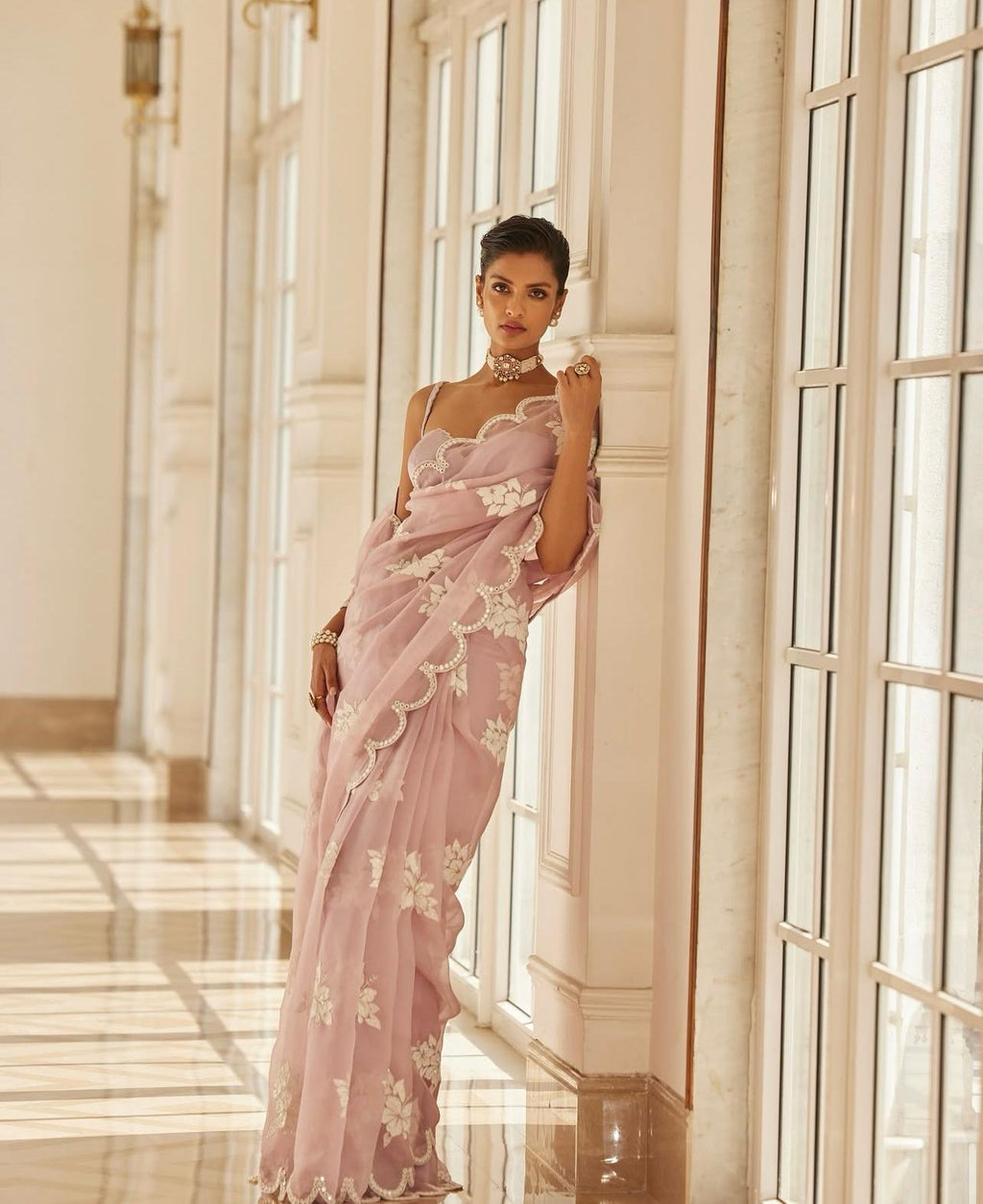 Fabulous Zimmy Chhu With Multi Thread  And Cut Work Border