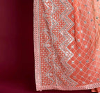 Heavy Fox Georgette With Pedding Print And 7.MM Sequence + Multi🔖 Work In Allover Saree