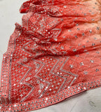 Heavy Fox Georgette With Pedding Print And 7.MM Sequence + Multi🔖 Work In Allover Saree
