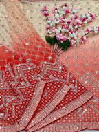 Heavy Fox Georgette With Pedding Print And 7.MM Sequence + Multi🔖 Work In Allover Saree
