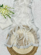 Rich And Partywear Crystal Diamond Work In Pure Soft Burburry Silk