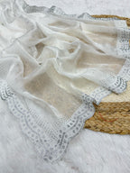 Rich And Partywear Crystal Diamond Work In Pure Soft Burburry Silk