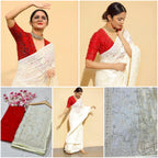 Blooming Georgette With Beautiful C-Pallu Embroidery Multi + 3 MM Sequence Work