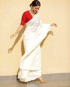 Blooming Georgette With Beautiful C-Pallu Embroidery Multi + 3 MM Sequence Work