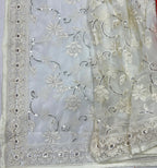 Blooming Georgette With Beautiful C-Pallu Embroidery Multi + 3 MM Sequence Work