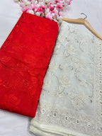 Blooming Georgette With Beautiful C-Pallu Embroidery Multi + 3 MM Sequence Work