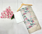 Khadi Organza With Beautiful Multi Embroidery C-Pallu Cutwork