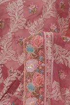 Tissue Organza With Beautiful Multi Embroidery C Pallu Work