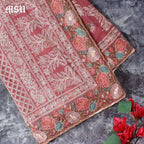 Tissue Organza With Beautiful Multi Embroidery C Pallu Work