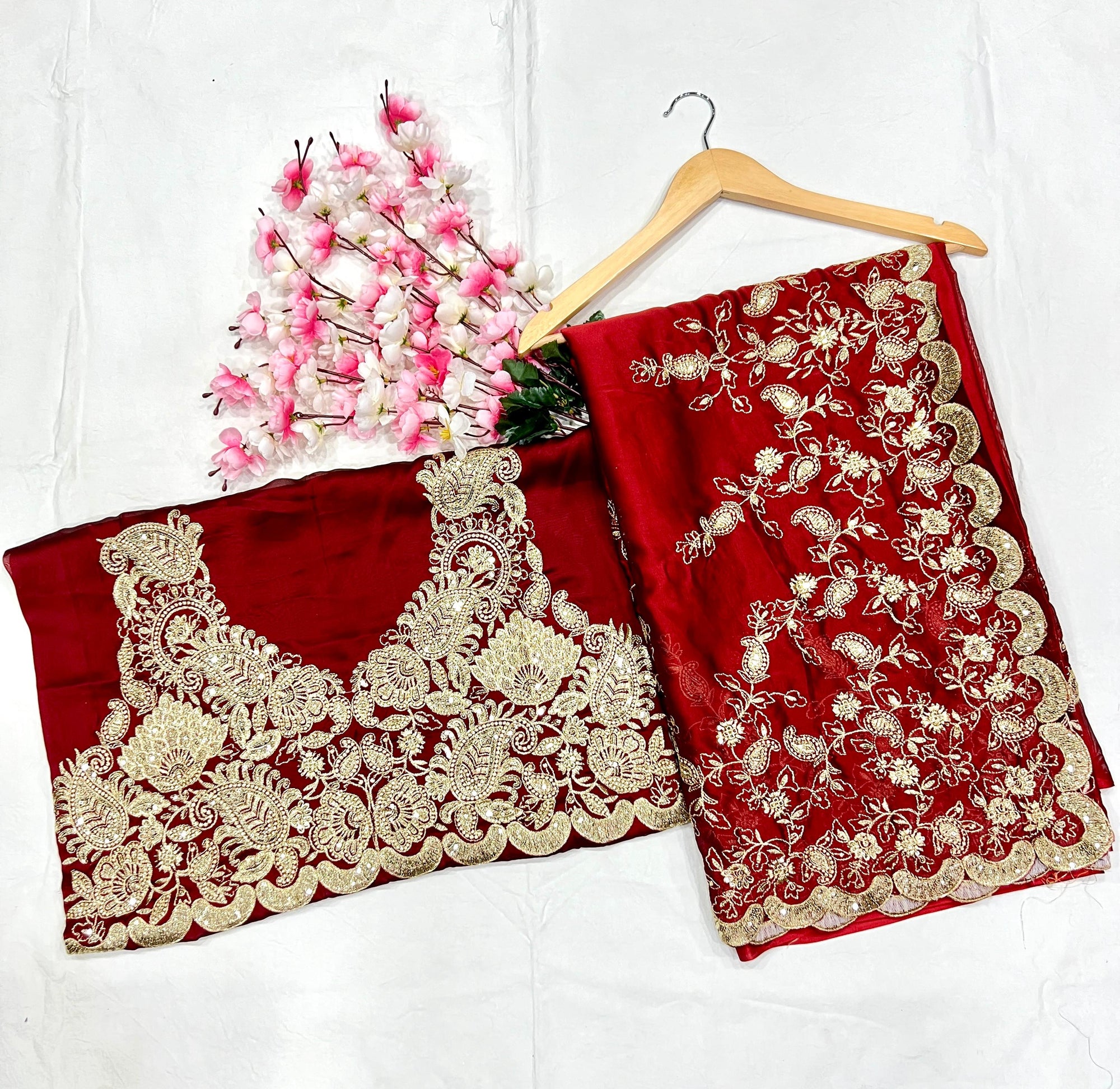 Heavy Rangoli Silk With Beautiful Zari + 3 M.M Sequence Embroidery Work And C Pallu Cutwork