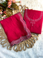 Pure Soft Burburry Silk With Beautiful Sirovski Diamonds Work In Border On All Over Saree