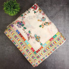 Multi Colour Embroidery Saree For Partywear