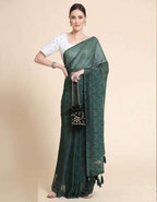 Green Sequence Work Saree
