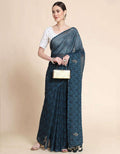 Blue Sequence Work Saree
